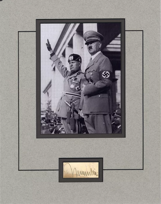 Benito Mussolini autograph