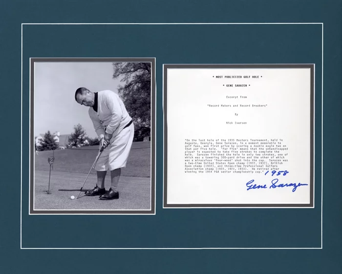 Gene Sarazen autograph