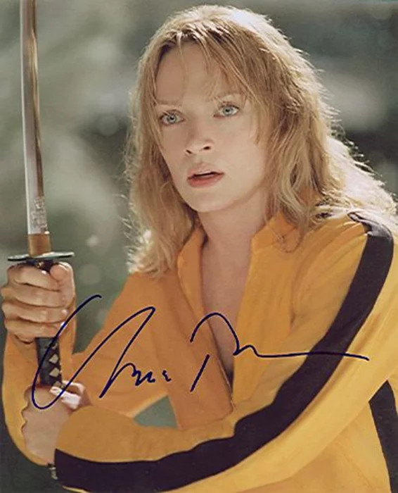 Uma Thurman autograph
