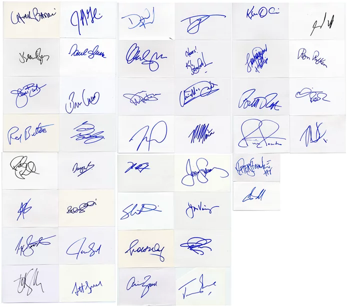 Actor Signature Card Lot autograph