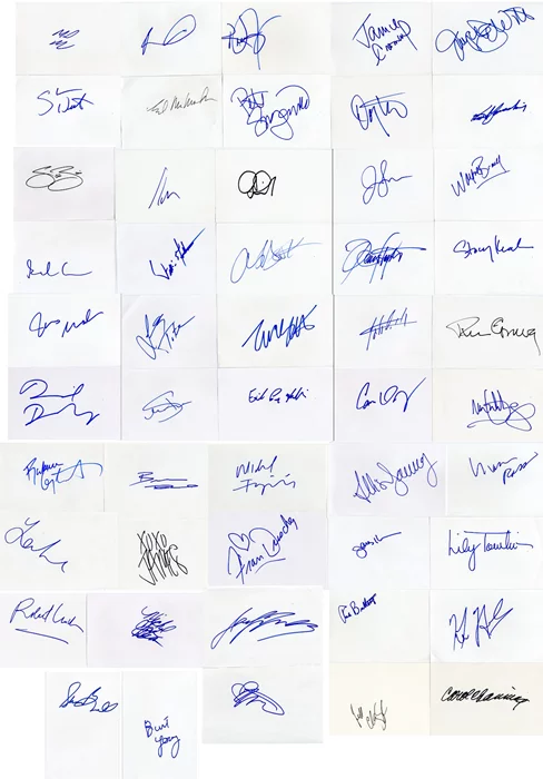 Oversized Signature Card Lot autograph
