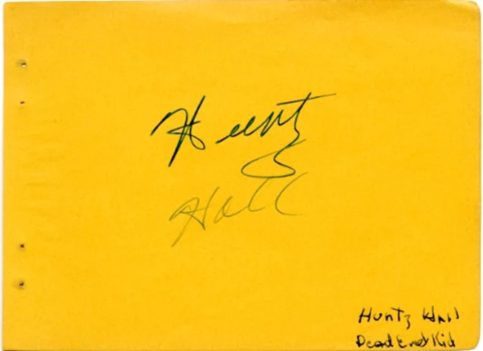 Huntz Hall autograph