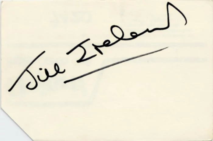 Jill Ireland autograph