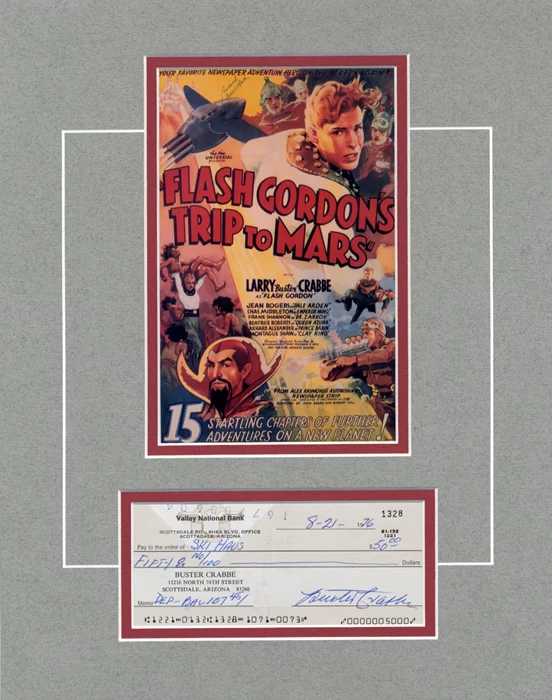 Buster Crabbe autograph