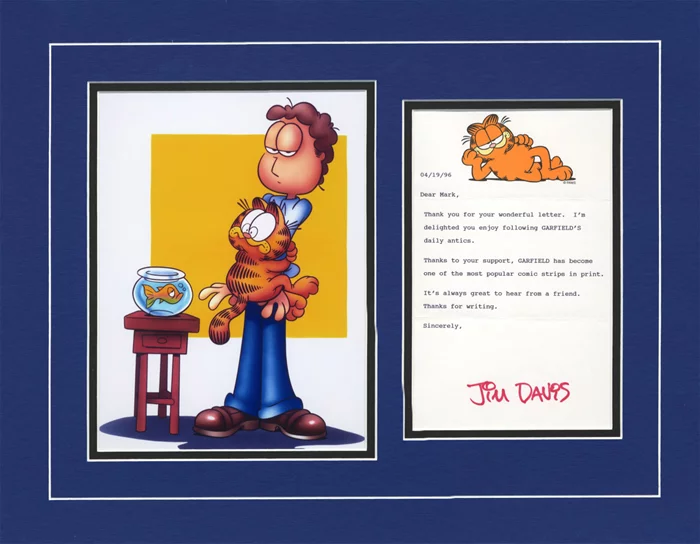 Garfield autograph