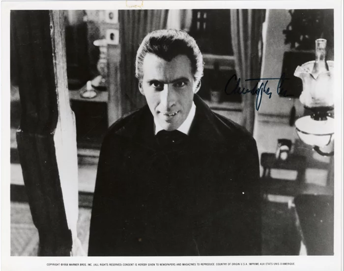 Christopher Lee autograph