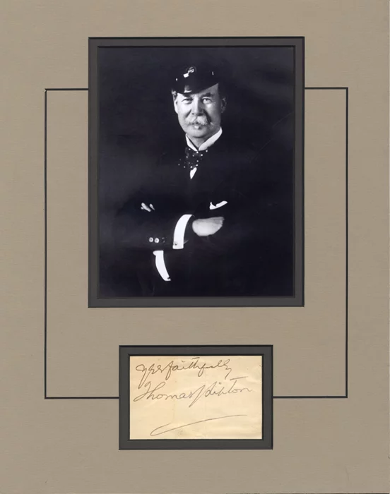Thomas Lipton autograph