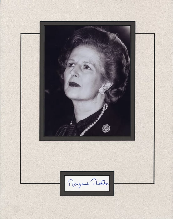 Margaret Thatcher autograph