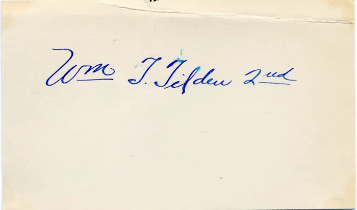 William T. Tilden autograph