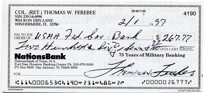 Tom Ferebee autograph