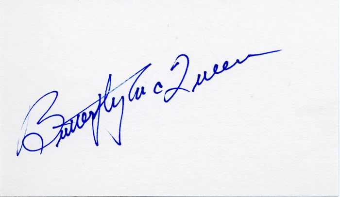 Butterfly McQueen autograph