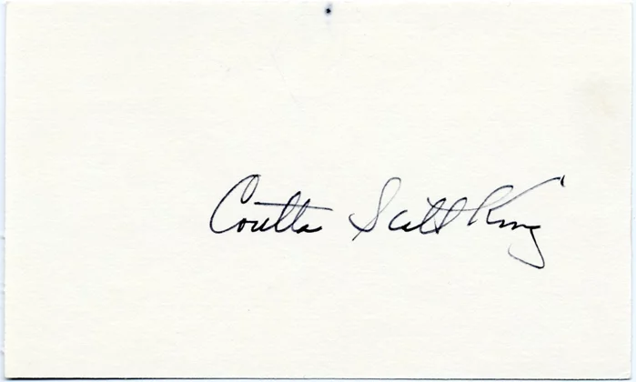 Coretta Scott King autograph
