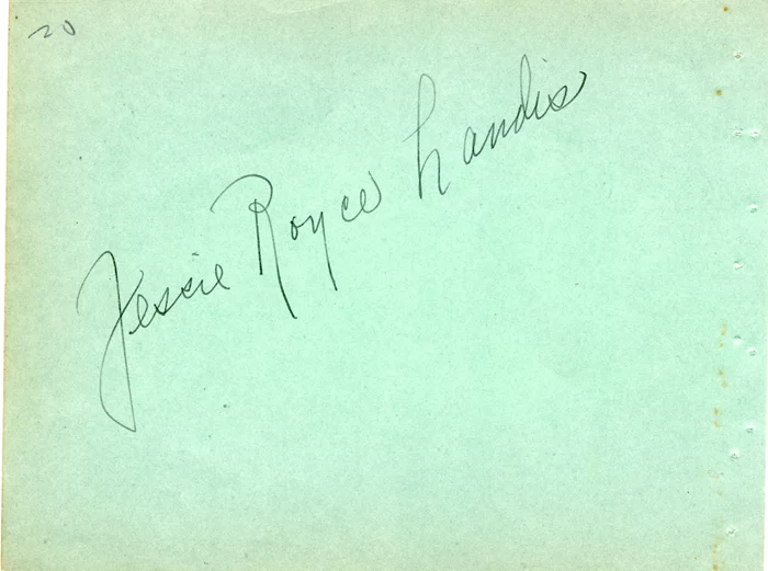 Jesse Royce Landis autograph