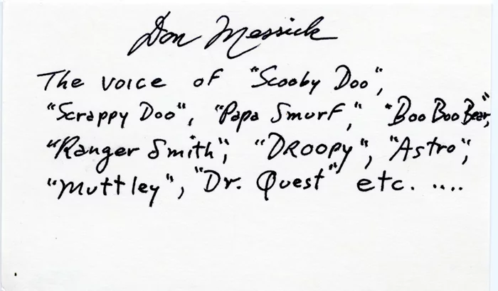 Don Messick autograph