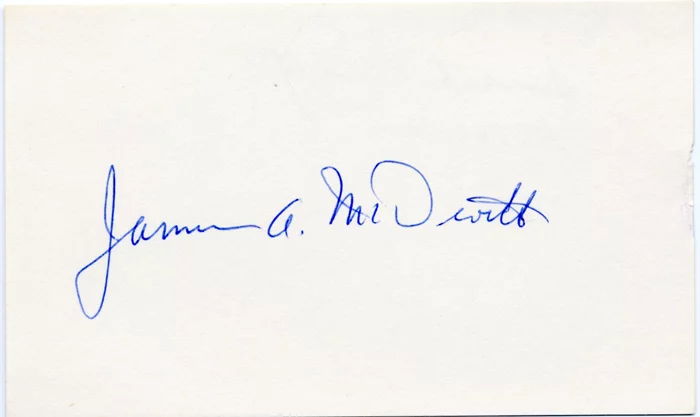 James A. McDivitt autograph