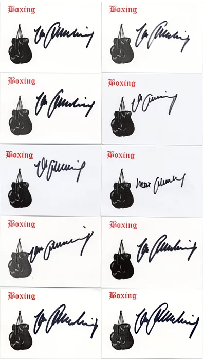 Max Schmeling autograph