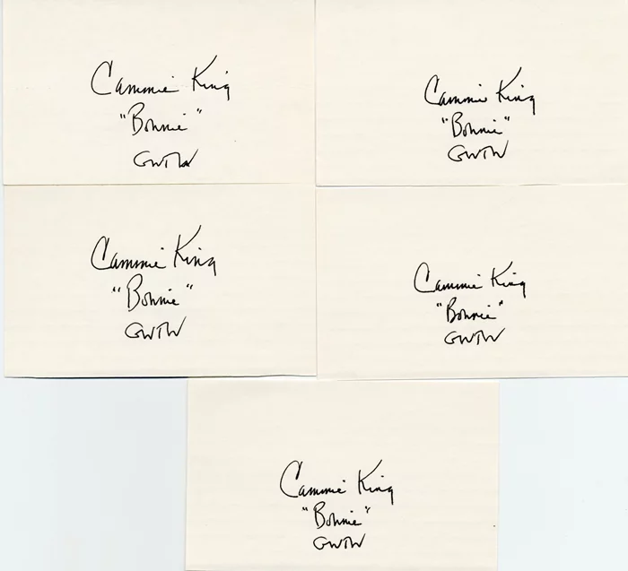 Cammie King autograph