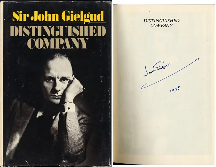 John Gielgud autograph