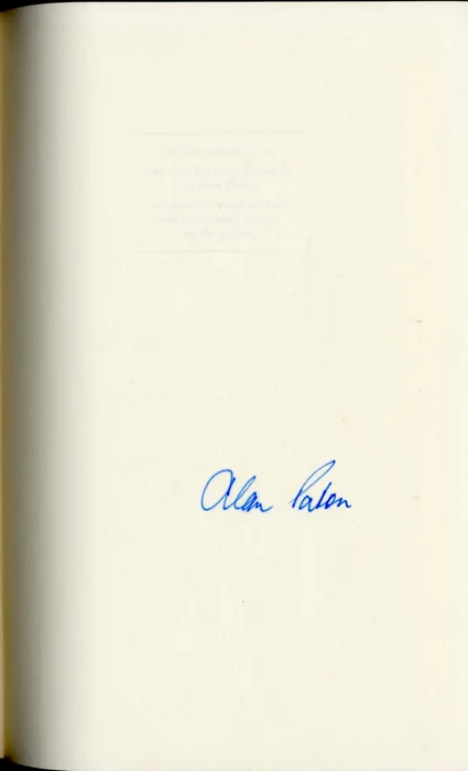 Alan Paton autograph
