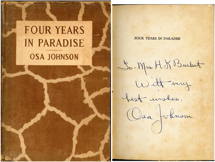 Osa Johnson autograph