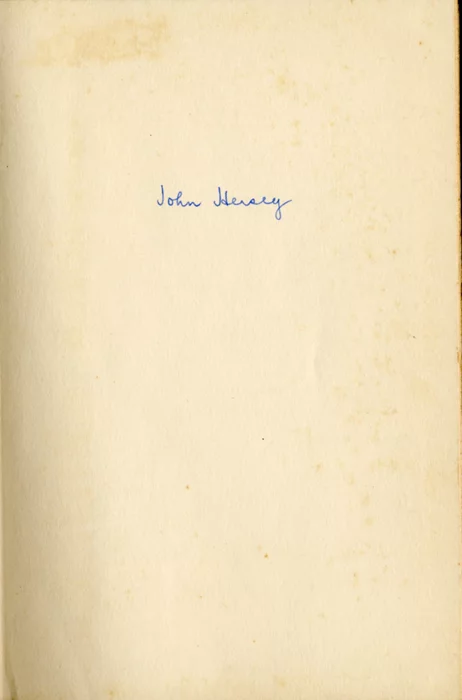 John Hersey autograph