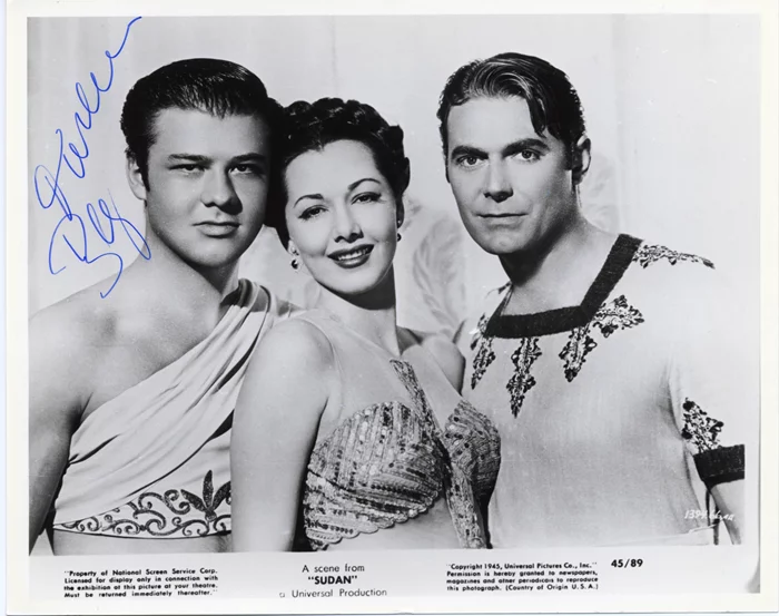 Turhan Bey autograph