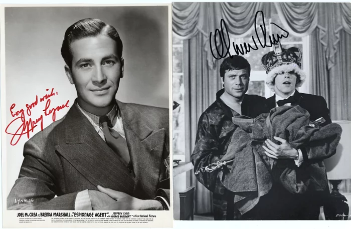Jeffrey Lynn & Oliver Reed autograph