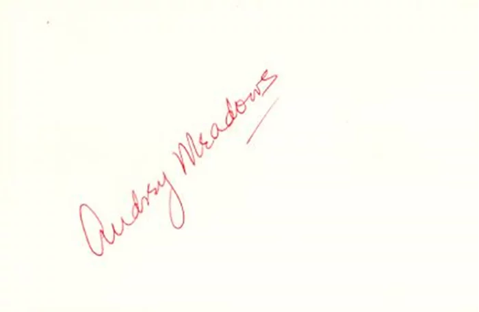 Audrey Meadows autograph