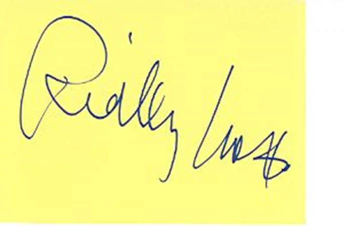 Ridley Scott autograph