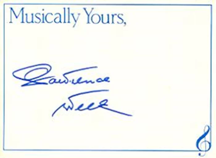 Lawrence Welk autograph