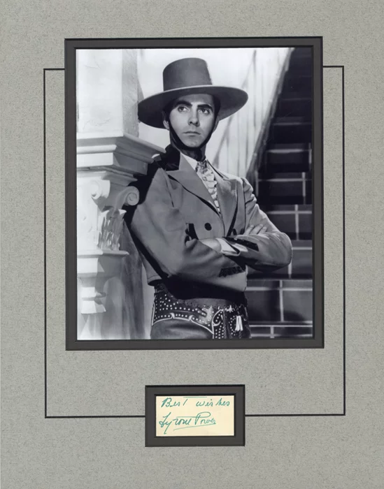 Tyrone Power autograph