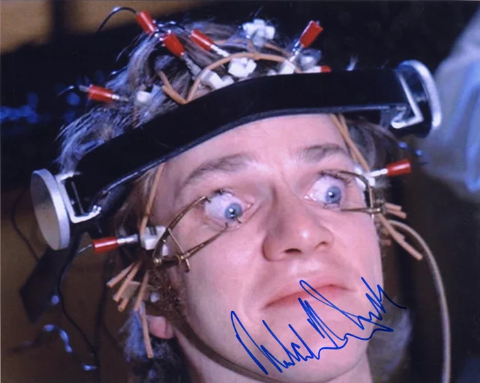 Malcolm McDowell autograph