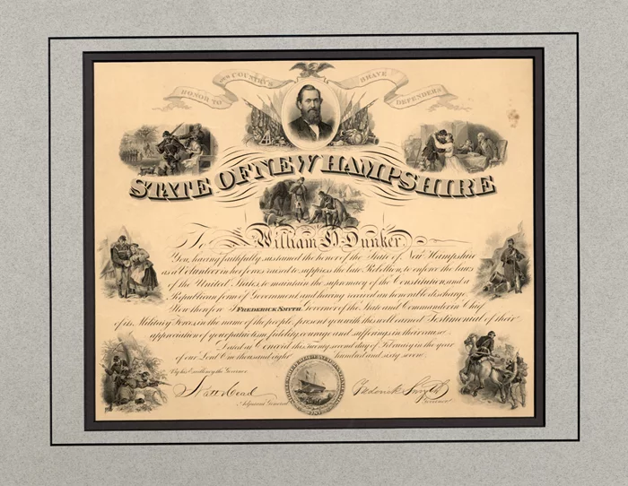 Civil War Faithful Service Award autograph