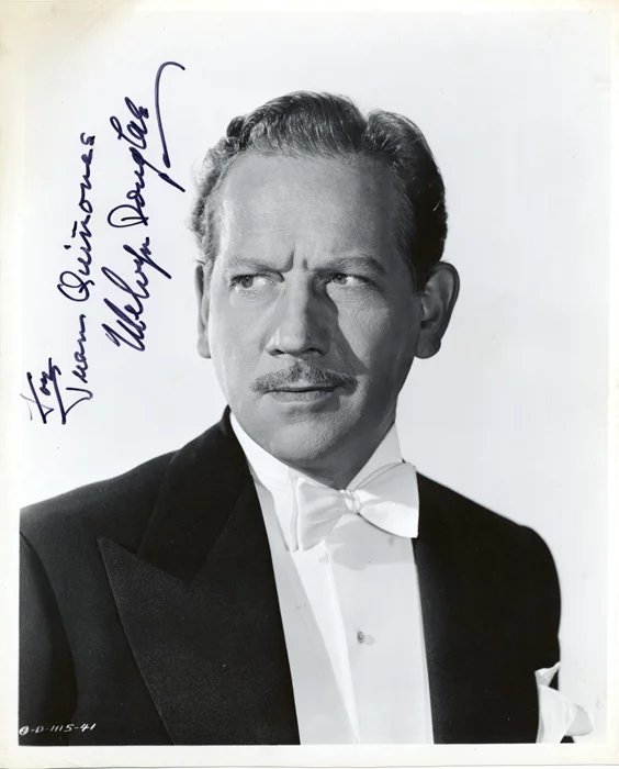 Melvyn Douglas autograph