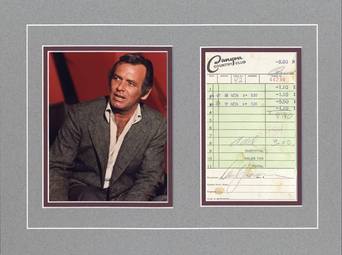 David Janssen autograph