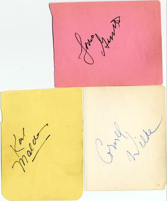 Vintage Signed Album Page Lot autograph