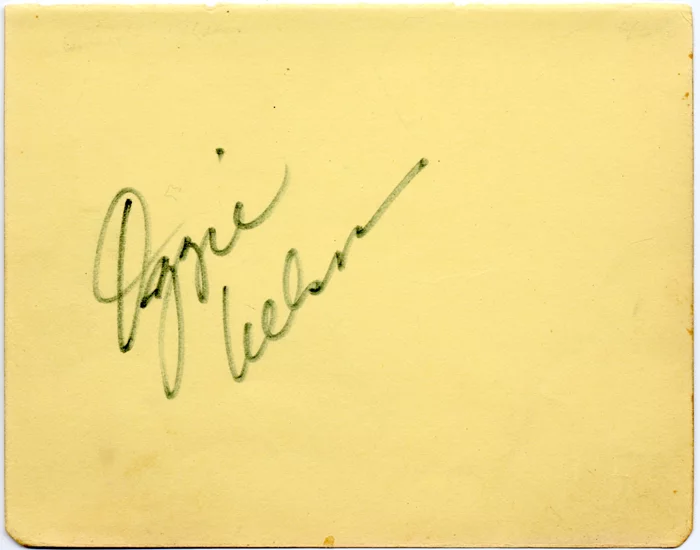 Ozzie Nelson autograph