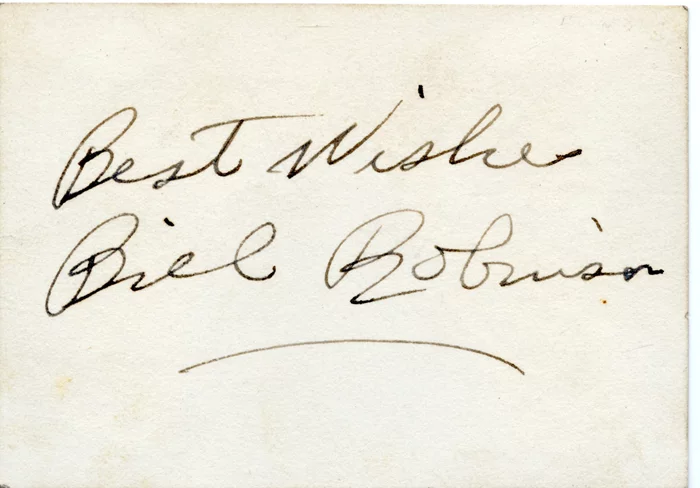 Bill Robinson autograph