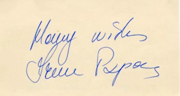 Irene Papas autograph