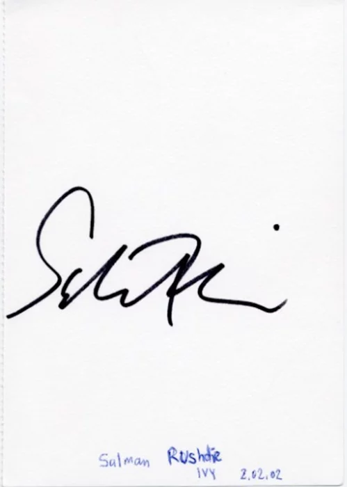 Salman Rushdie autograph