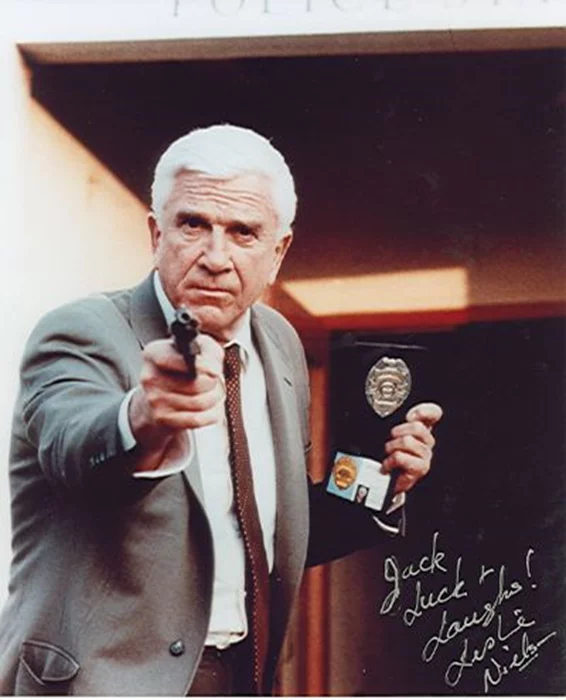 Leslie Nielsen autograph