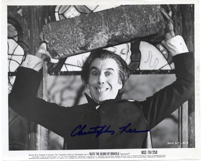 Christopher Lee autograph