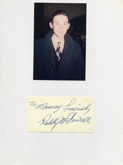 Roddy McDowall autograph
