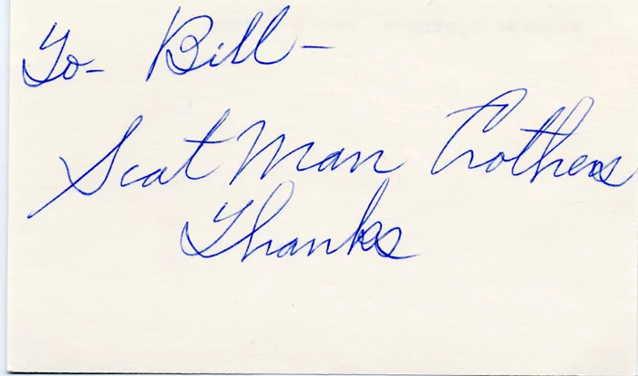 Scatman Crothers autograph