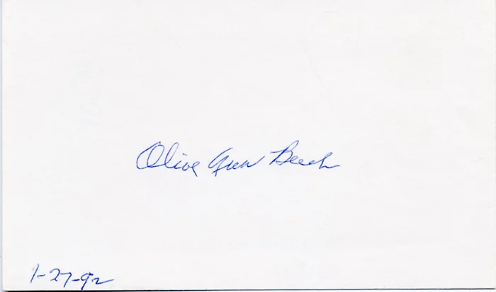 Olive Ann Beech autograph