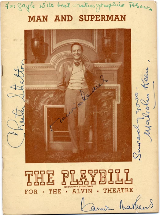 Maurice Evans autograph