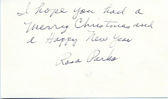 Rosa Parks autograph