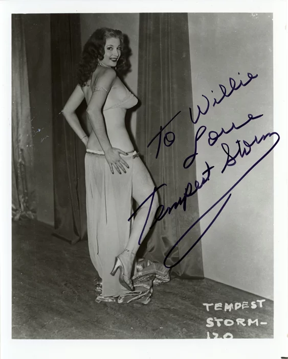 Tempest Storm autograph