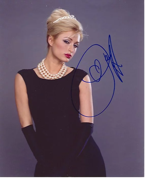 Paris Hilton autograph