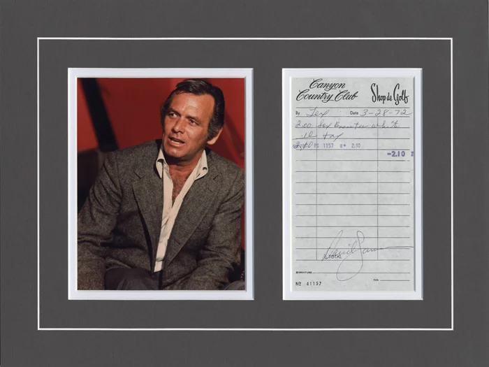 David Janssen autograph